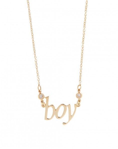 Νecklace "boy" of gold K14 with zircon stones.